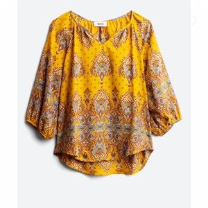 Verse Women's Yellow Paisley Blouse
